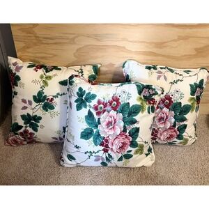 Waverly Pleasant Valley Floral Throw Pillows Set 3 Cottagecore‎ Grandmillennial